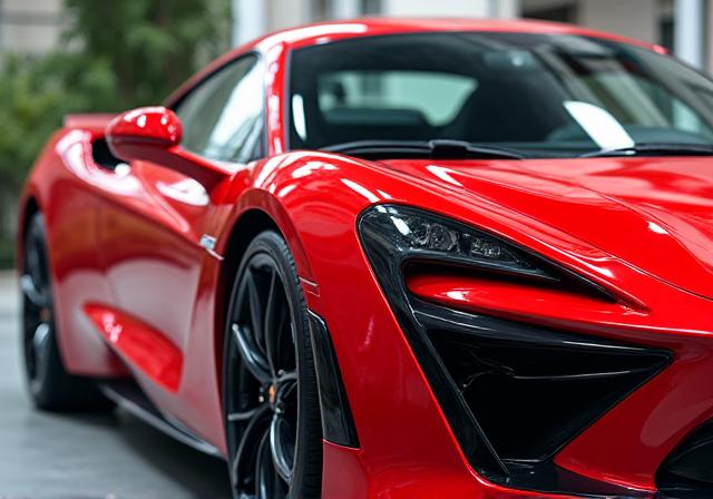Dasselbe Auto, glänzend sauber nach der Wäsche